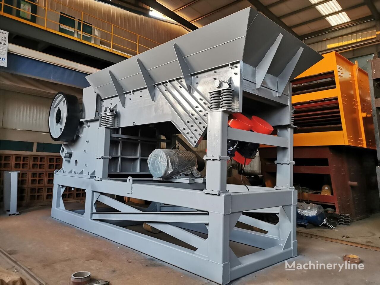 челюстна трошачка Kinglink PEX500X1500 Skid frame mounted jaw crusher for Concrete Plant