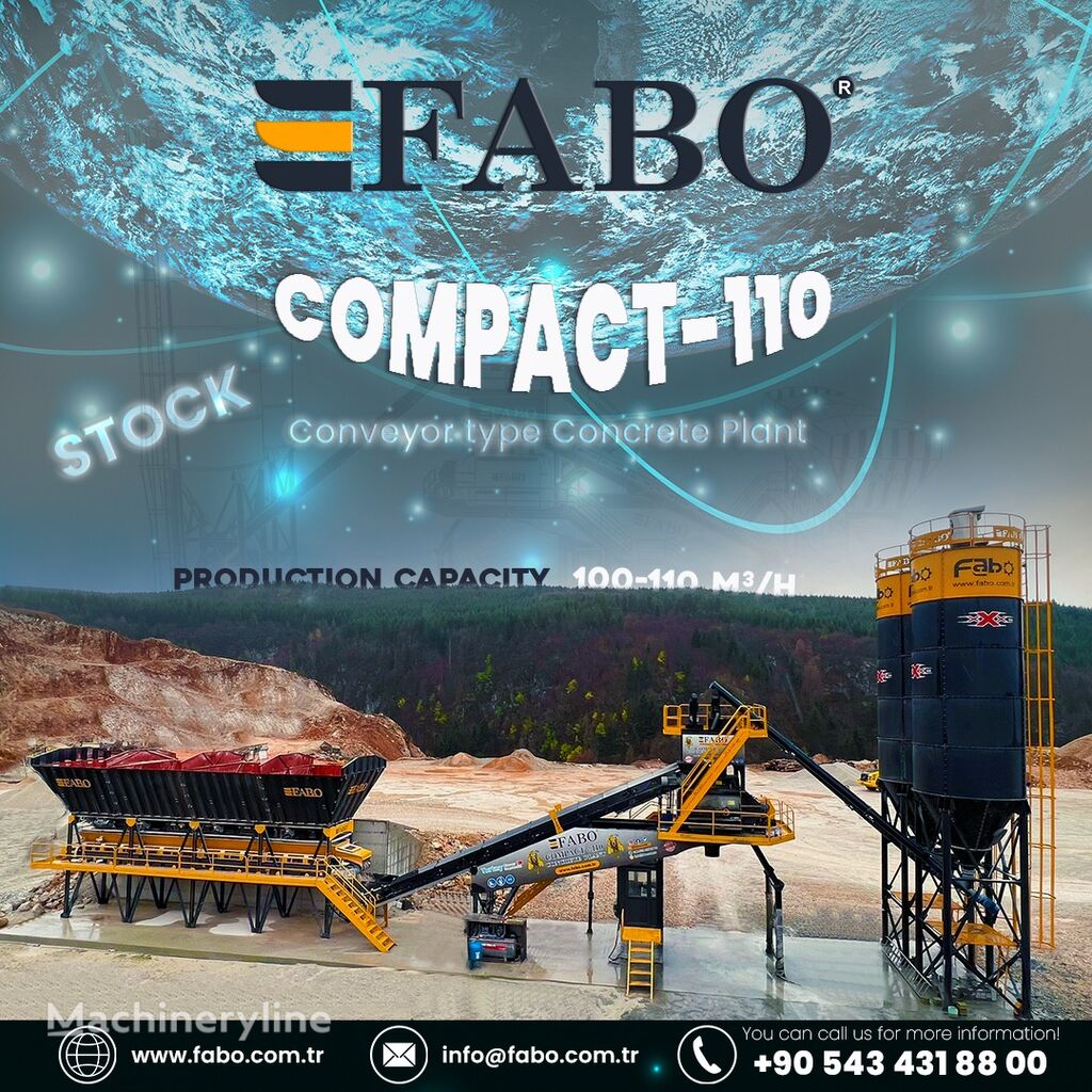 нов бетонов възел Fabo  COMPACT-110 CONCRETE PLANT | CONVEYOR TYPE