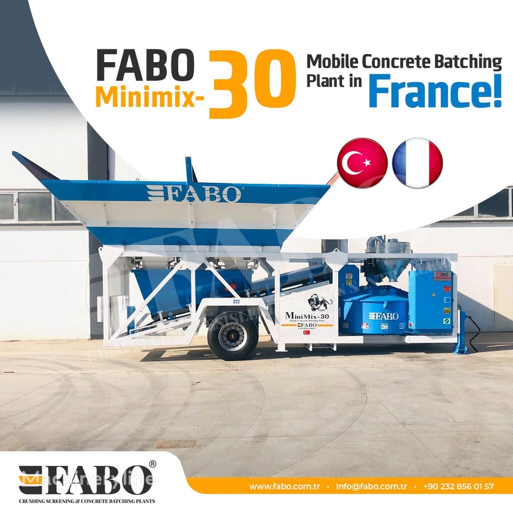 нов бетонов възел Fabo MOBILE CONCRETE PLANT CONTAINER TYPE 30 M3/H FABO MINIMIX