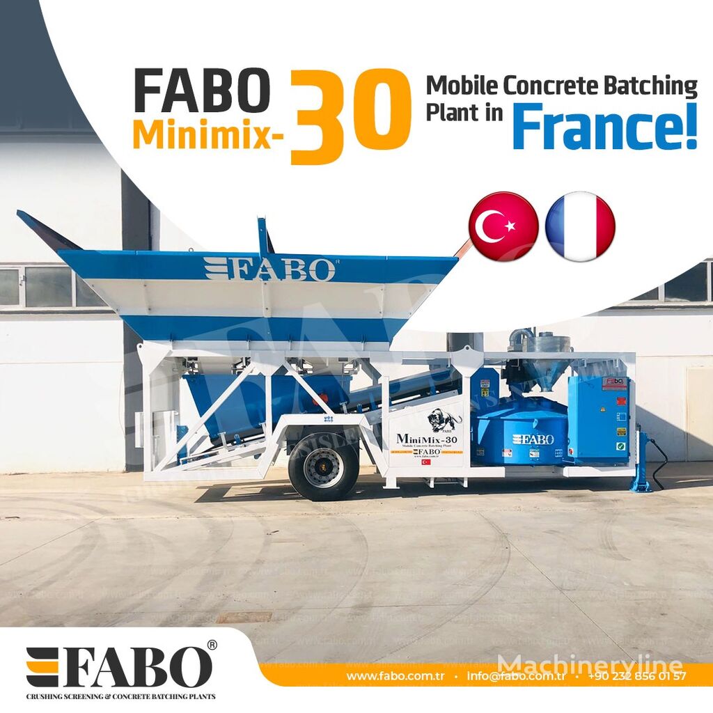 нов бетонов възел Fabo Minimix-30 Мобильный Компактный Бетонный Завод