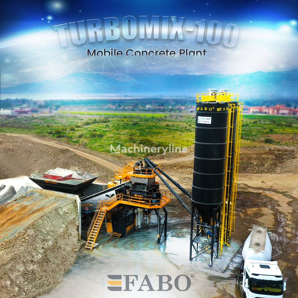 нов бетонов възел Fabo TURBOMIX-100 محطة الخرسانة المتنقلة الحديثة