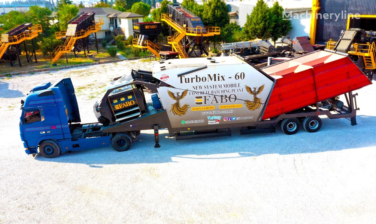 нов бетонов възел Fabo TURBOMIX-60 MOBILE CONCRETE MIXING PLANT